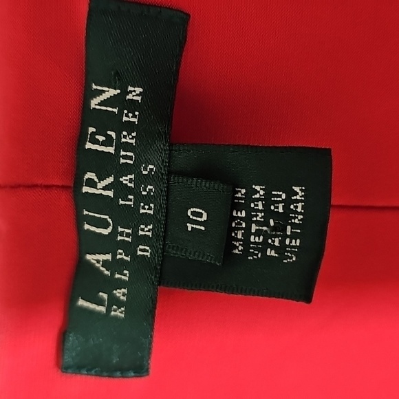 Ralph Lauren Red Sheath Cocktail Dress. Jersey Knit.  Size 10. Excelent. - Picture 4 of 5